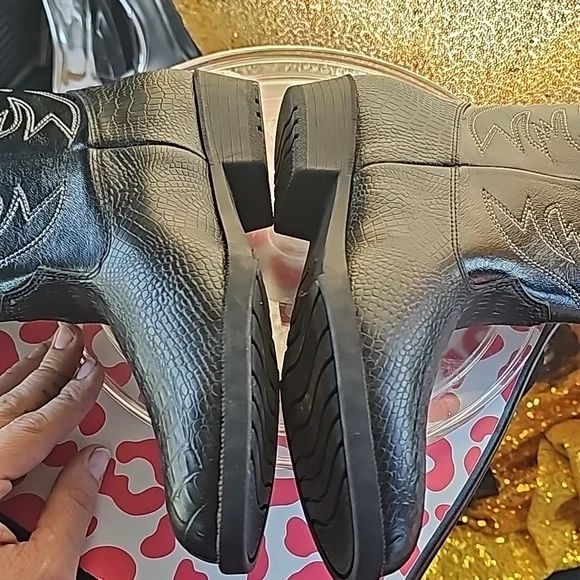 I New w/ o tags SmartFit black cowboy boots New wild western kicks boys sz 4 - Picture 8 of 9